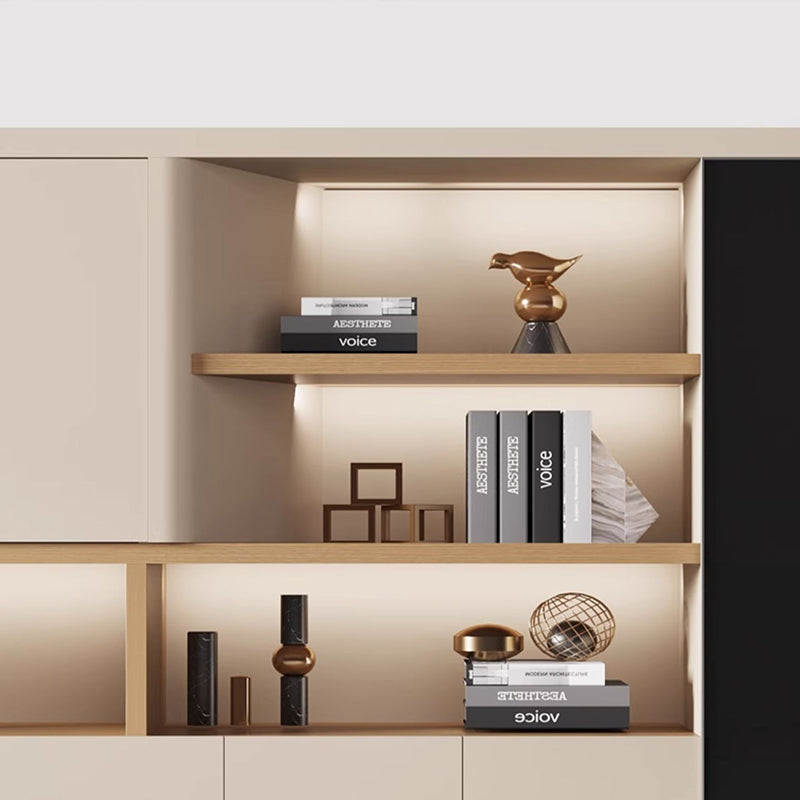 壁面収納|モダン クリーム色 大収納力