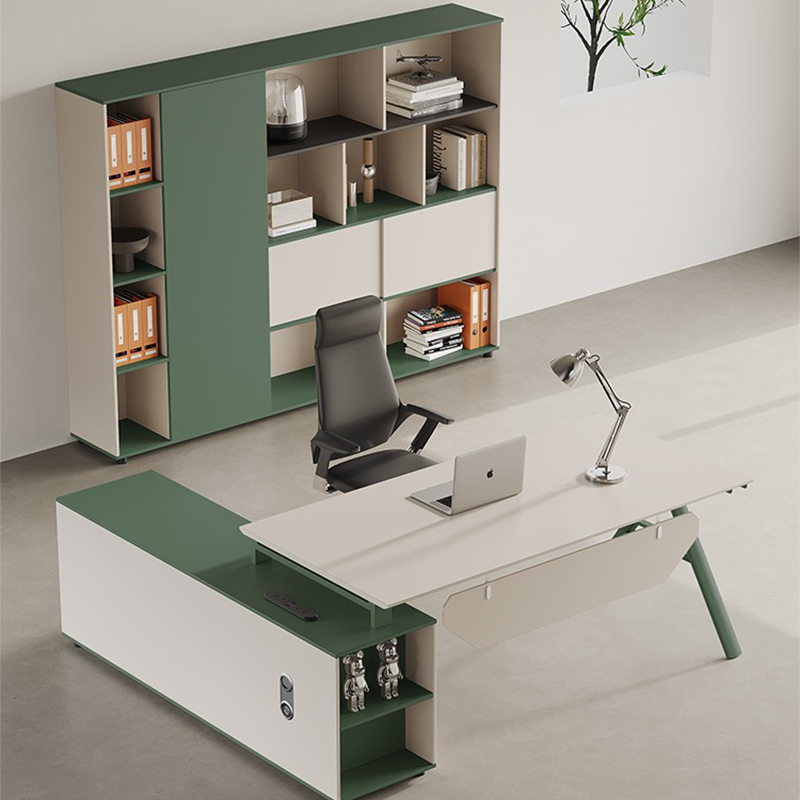 壁面収納｜モダン グリーン色  上質感