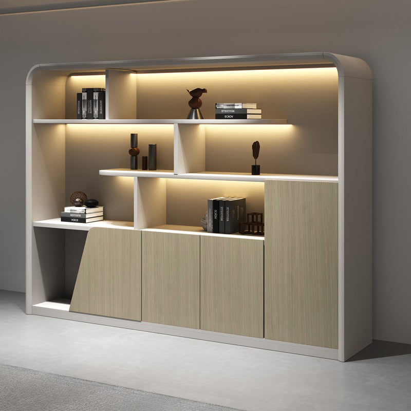 壁面収納｜ミニマルデザイン 木目調 丸い端