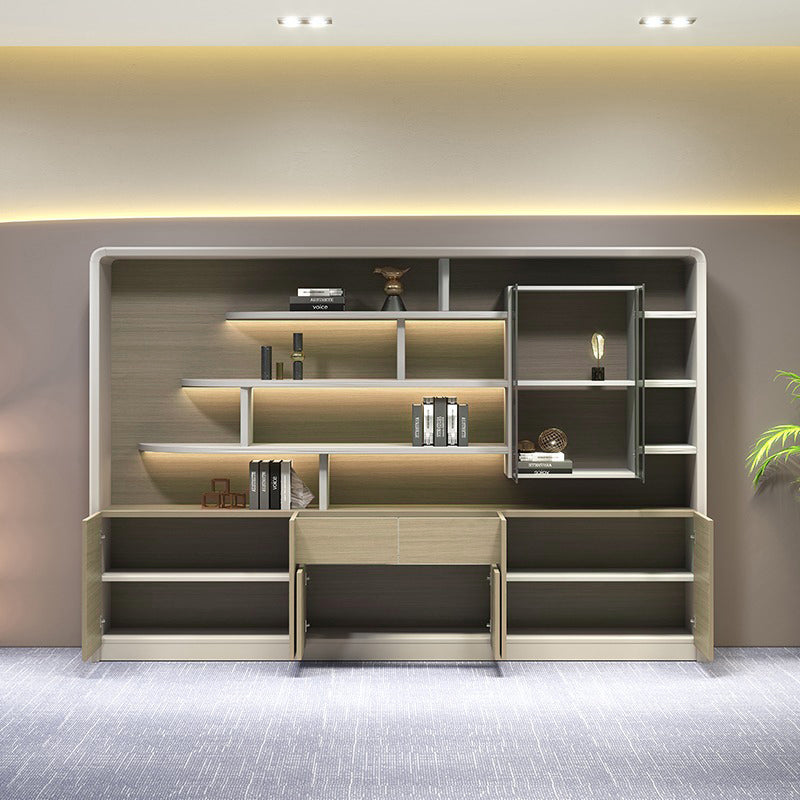 壁面収納｜ミニマルデザイン 木目調 丸い端