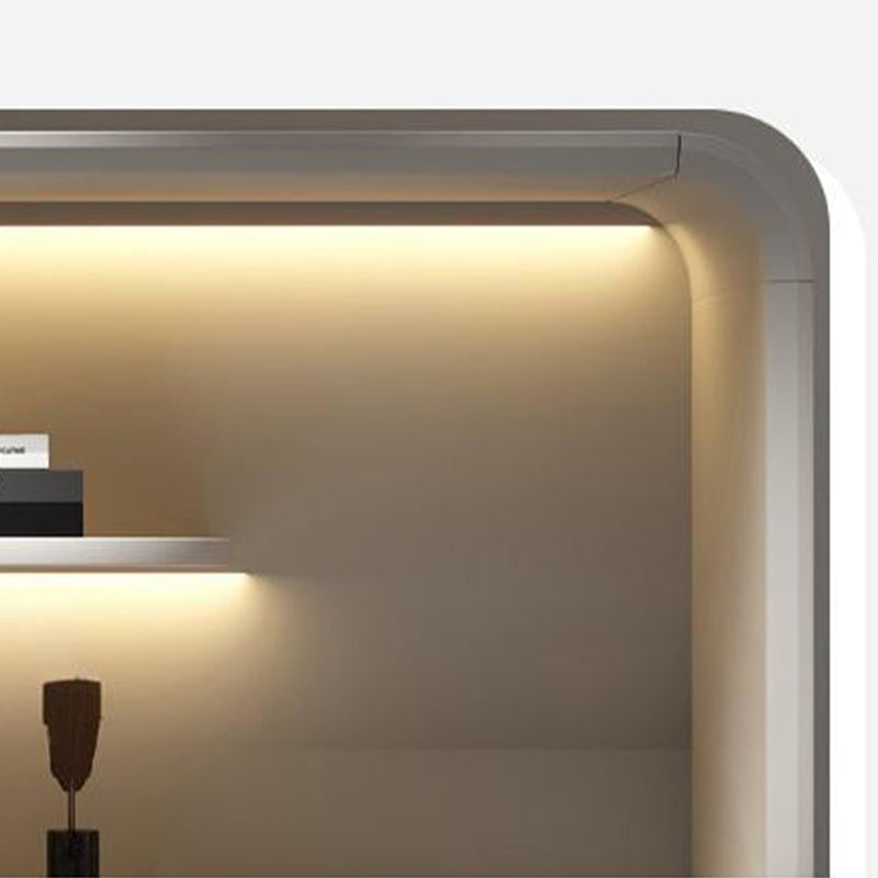 壁面収納｜ミニマルデザイン 木目調 丸い端