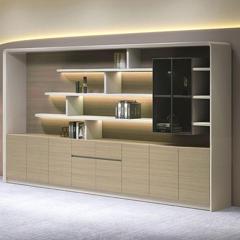 壁面収納｜ミニマルデザイン 木目調 丸い端